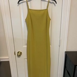 yellow/green midi length dress by Say what?